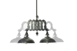 Ausziehbare Hängelampe Scherenlampe Industrial Dexter Double Metall