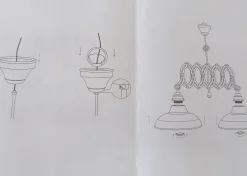 Ausziehbare Hängelampe Scherenlampe Industrial Dexter Double Metall