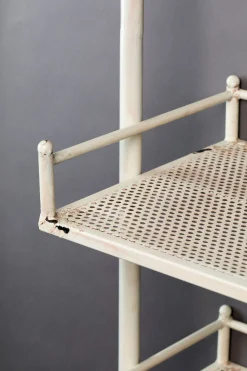 Badregal Wandregal Spiegel Vintage Barber Metall Used-Look 120/70 XL