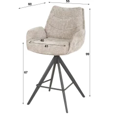 Barhocker Drehstuhl Barstuhl Lounge Sand