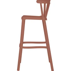 Barstuhl Barhocker Outdoor Bliss Kunstoff Gastro Rot