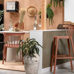 Barstuhl Barhocker Outdoor Bliss Kunstoff Gastro Rot