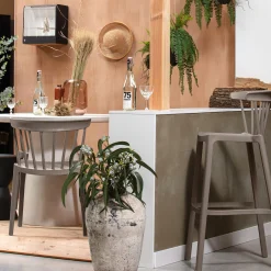 Barstuhl Barhocker Outdoor Bliss Kunstoff Gastro Taupe