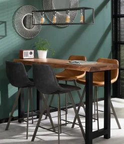 Barstuhl Barhocker Zig Zag Industrial Cognac