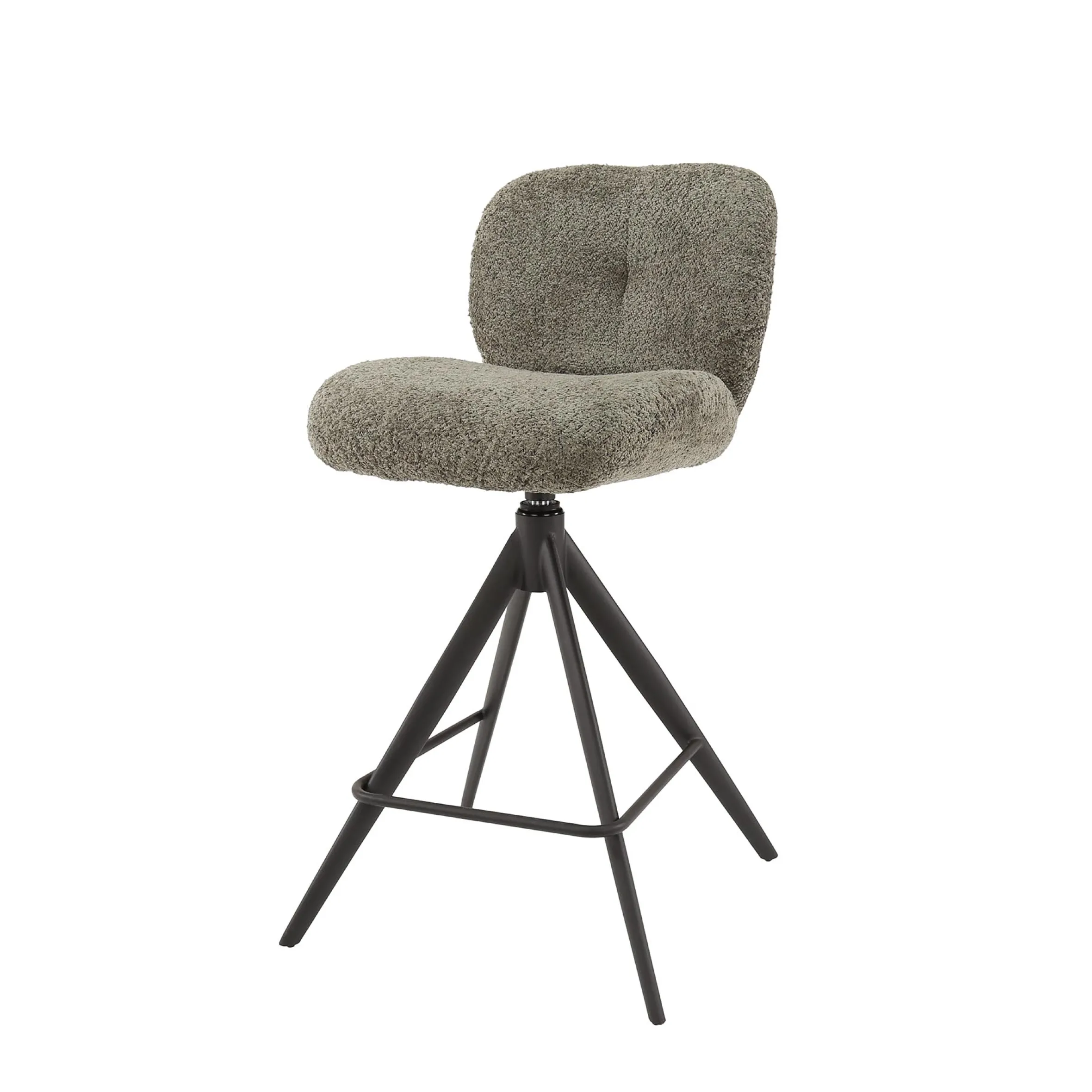 Barstuhl Drehstuhl Polsterstuhl Comfort Boucle Taupe