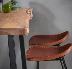 Bartisch Stehtisch Wood Akazie Baumkante Industrial 125 x 46