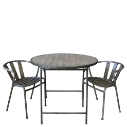 Bistro Set Factory Tisch ⌀ 90 + 2 Stühle