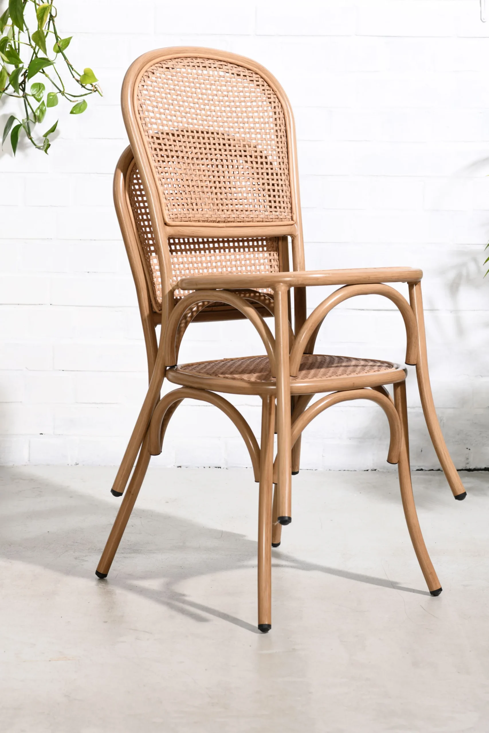 Bistrostuhl Outdoorstuhl Cabana PE-Rattangeflecht/Alu