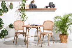 Bistrostuhl Outdoorstuhl Cabana PE-Rattangeflecht/Alu