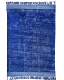Boho Teppich Velvet Touch 160 x 230 cm Dunkelblau
