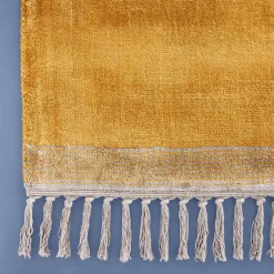 Boho Teppich Velvet Touch 160 x 230 cm Gelb