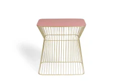 Couchtisch Beistelltisch No Offence Gold Dusky Pink Metall/Emaille