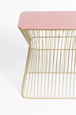Couchtisch Beistelltisch No Offence Gold Dusky Pink Metall/Emaille