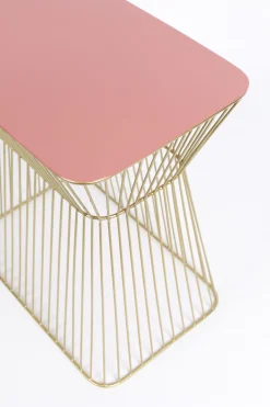 Couchtisch Beistelltisch No Offence Gold Dusky Pink Metall/Emaille