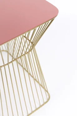 Couchtisch Beistelltisch No Offence Gold Dusky Pink Metall/Emaille