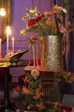 Couchtisch Beistelltisch No Offence Gold Dusky Pink Metall/Emaille