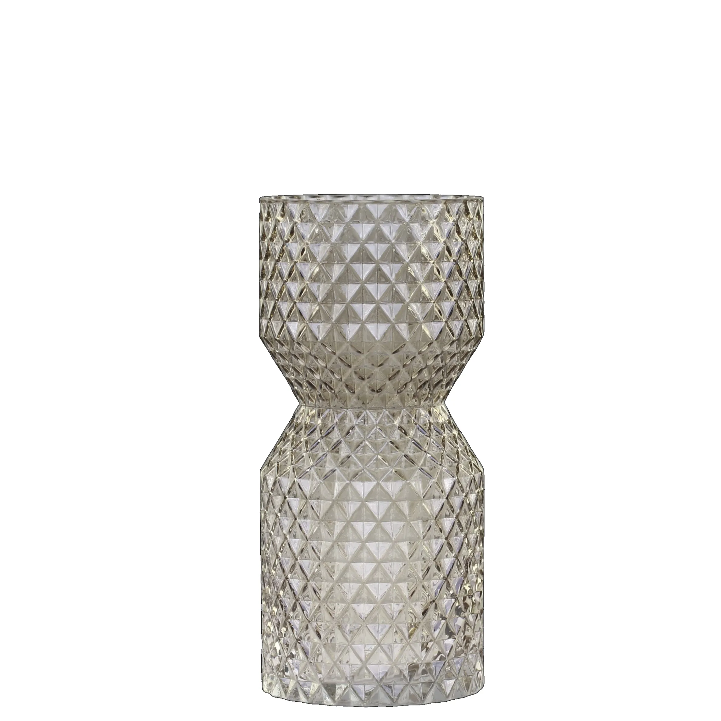 Deko Vase d'art Glas mit Diamantschliff