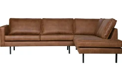 Ecksofa Eckbank Leder Rodeo 3-Sitzer Cognac Rechts 266/213 cm