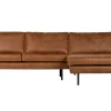 Ecksofa Leder Rodeo 3-Sitzer Cognac Rechts 300/160