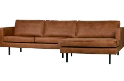 Ecksofa Leder Rodeo 3-Sitzer Cognac Rechts 300/160