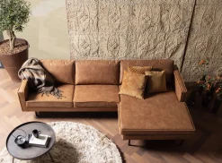 Ecksofa Leder Rodeo 3-Sitzer Cognac Rechts 300/160
