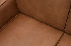 Ecksofa Recycle Leder Statement Cognac Rechts 274 x 210