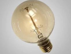 2er Set Glühfadenlampe 125er Globus 40W "Squirrel Cage" Vintage E27 Kohlefadenglühbirne Edison