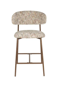 2er Set Retro Barhocker Claes Walnussholzoptik Multicolour