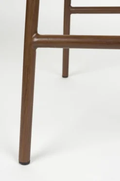 2er Set Retro Barhocker Claes Walnussholzoptik Multicolour