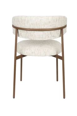 2er Set Retro Esszimmerstühle Claes Walnussholzoptik Off-White