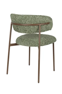 2er Set Retro Esszimmerstühle Claes Walnussholzoptik Grün