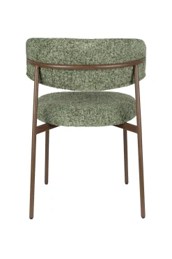 2er Set Retro Esszimmerstühle Claes Walnussholzoptik Grün