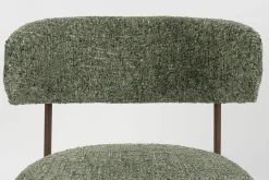 2er Set Retro Esszimmerstühle Claes Walnussholzoptik Grün