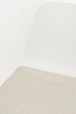 4er Set Retro Esszimmerstuhl Schalenstuhl Jeffrey in Weiß