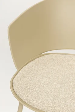 4er Set Retro Esszimmerstuhl Schalenstuhl Jessica in Beige