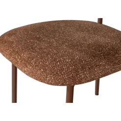 2er Set Retro Esszimmerstuhl Polsterstuhl Valor Braun