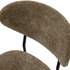 2er Set Retro Esszimmerstuhl Polsterstuhl Kjeld Samt Chenille Grün