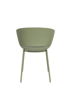 4er Set Retro Esszimmerstuhl Schalenstuhl Jessica in Grün
