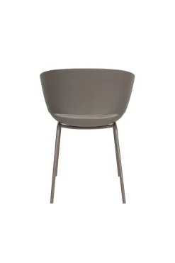 4er Set Retro Esszimmerstuhl Schalenstuhl Jessica in Grau