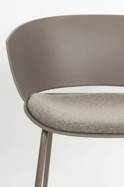 4er Set Retro Esszimmerstuhl Schalenstuhl Jessica in Grau