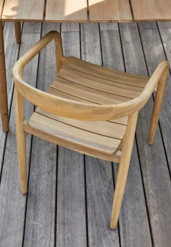 Essgruppe Gartentisch Outdoortisch Kris Akazienholz 215 cm + 4 Stühle Boru