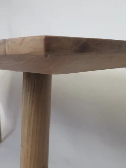 Esstisch Retro Massivholz Trapez Akazie Natur 180/90