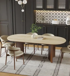 Esstisch Tivoli Travertin Keramik Massivholz Esche 180