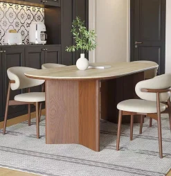 Esstisch Tivoli Travertin Keramik Massivholz Esche 180