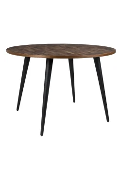 Esstisch Vintage Maria Teak Rund 110 cm Parkett