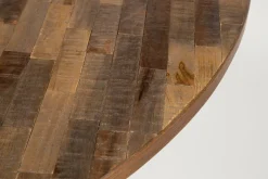 Esstisch Vintage Maria Teak Rund 110 cm Parkett