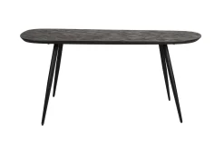 Esstisch Webster Oval Teakholz Retro Braun Parkettdesign 180