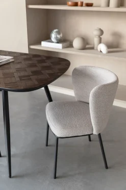 Esstisch Webster Oval Teakholz Retro Braun Parkettdesign 180