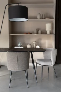 Esstisch Webster Oval Teakholz Retro Braun Parkettdesign 180