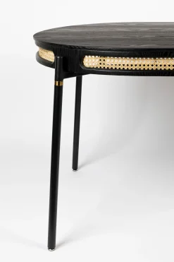 Esstisch Wiener Geflecht Don't Stop The Webbing Schwarz Gold Rattan